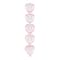 12 Pack: Pink Glass Heart Beads, 22mm by Bead Landing™